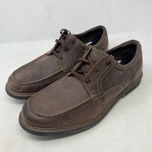 Clarks Rendell Walk Brown Leather Casual Loafer Mens Size 11W
